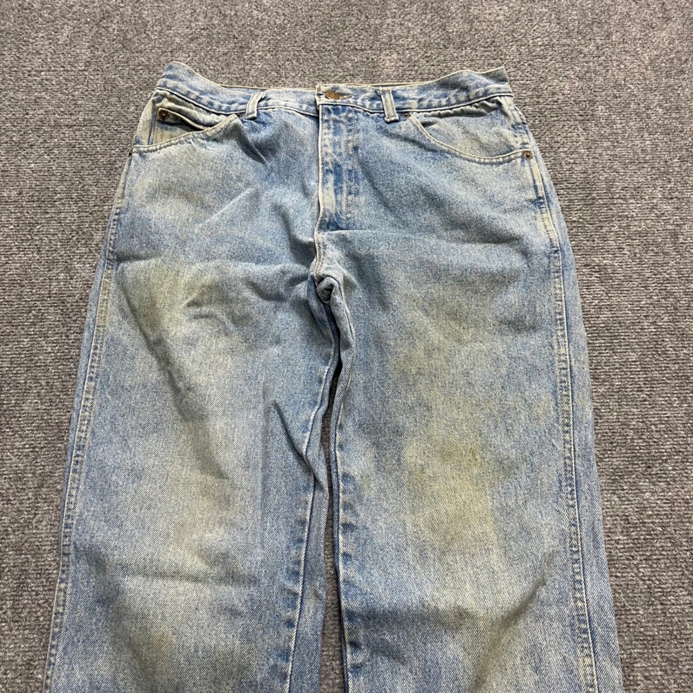 Vintage Calvin Klein Men's Light Blue Denim Baggy Y2K Jeans Size 34